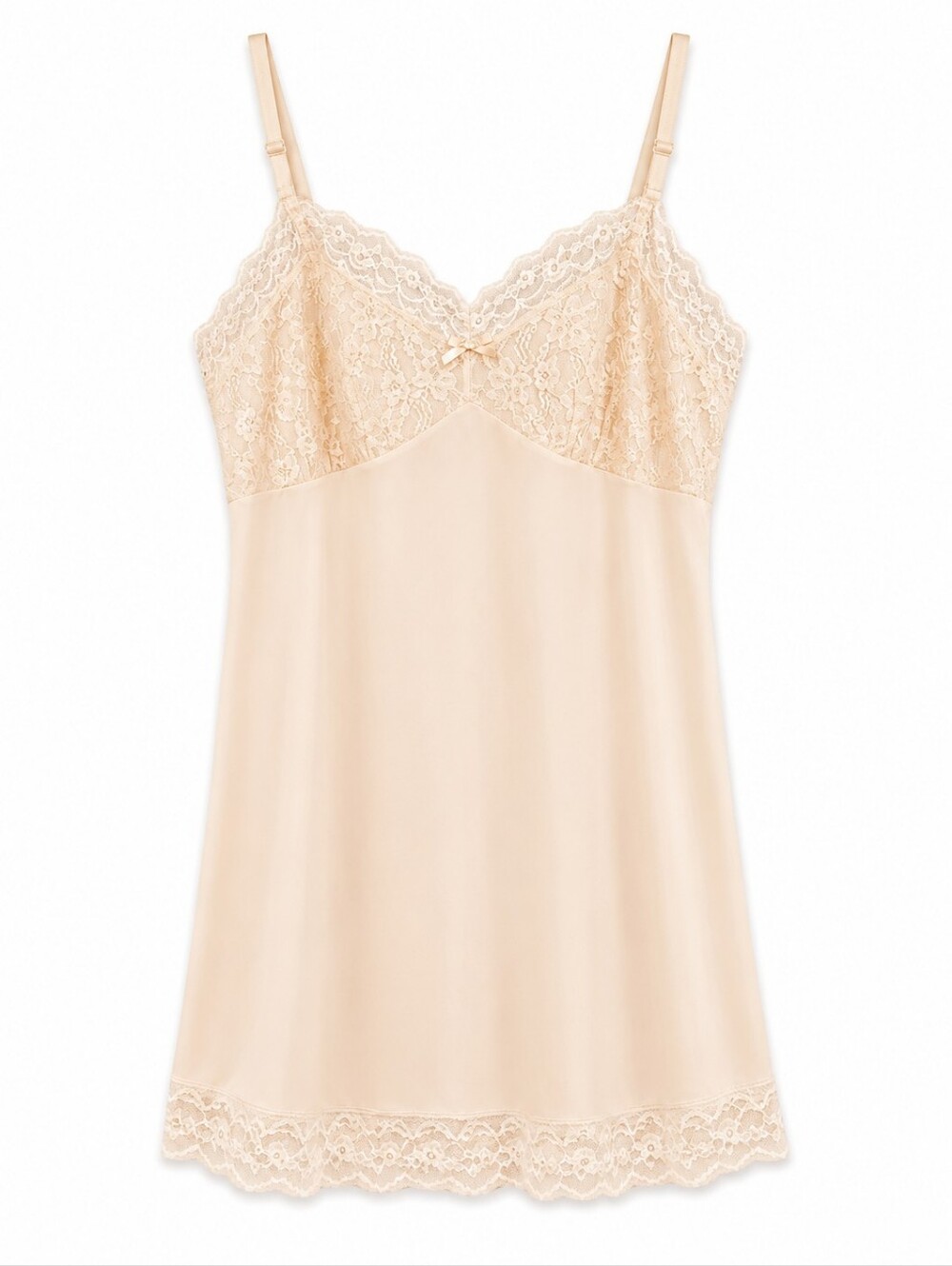 The Nalpac Company Vintage Cream Lace & Nylon Chemise Slip Dress – Size XL NWT